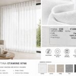 Κουρτίνα Etamine 9798 ημιδιάφανη λευκή linen look για σαλόνι