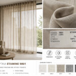 Κουρτίνα Etamine Ημιδιάφανη Linen Look με Φυσική Ύφανση