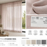 Κουρτίνα Etamine 9806 ημιδιάφανη linen look σε απόχρωση σάπιο μήλο
