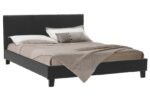 Κρεβάτι Nevil pakoworld 150x200 PU χρώμα μαύρο ματ - Image 2