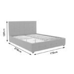 Κρεβάτι Roi pakoworld 160x200 PU λευκό ματ + αποθηκευτικό χώρο - Image 9