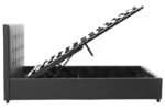 Κρεβάτι Roi pakoworld 160x200 PU μαύρο ματ + αποθηκευτικό χώρο - Image 6
