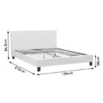 Κρεβάτι Nevil pakoworld 150x200 με ύφασμα χρώμα ανθρακί - Image 9