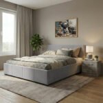 Κρεβάτι Norse pakoworld pu γκρι ματ με αποθηκευτικό χώρο 160x200εκ