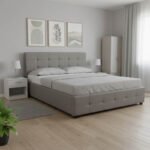 Κρεβάτι Roi pakoworld με αποθηκευτικό χώρο pu γκρι ματ 160x200εκ - Image 2