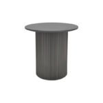 Βοηθητικό τραπέζι Dovel pakoworld mdf-μέταλλο σε μαύρη απόχρωση Φ50x50εκ - Image 2