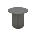 Βοηθητικό τραπέζι Dovel pakoworld mdf-μέταλλο σε μαύρη απόχρωση Φ50x50εκ - Image 3