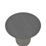 Βοηθητικό τραπέζι Dovel pakoworld mdf-μέταλλο σε μαύρη απόχρωση Φ50x50εκ - Image 4