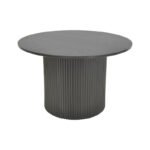 Τραπέζι σαλονιού Dovel pakoworld mdf-μεταλλο σε μαύρη απόχρωση Φ70x45εκ - Image 2