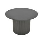 Τραπέζι σαλονιού Dovel pakoworld mdf-μεταλλο σε μαύρη απόχρωση Φ70x45εκ - Image 3