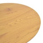 Τραπέζι σαλονιού Dovel pakoworld mdf σε sonoma-μαύρο μέταλλο Φ70x45εκ - Image 4