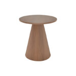 Βοηθητικό τραπέζι Donda pakoworld mdf-μέταλλο καρυδί Φ45x46εκ - Image 2
