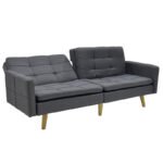 Καναπές-κρεβάτι Flexible pakoworld σε ανθρακί ύφασμα 198x87x76εκ - Image 5
