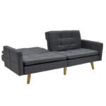 Καναπές-κρεβάτι Flexible pakoworld σε ανθρακί ύφασμα 198x87x76εκ - Image 6