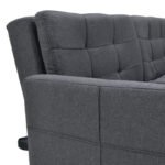 Καναπές-κρεβάτι Flexible pakoworld σε ανθρακί ύφασμα 198x87x76εκ - Image 9