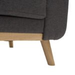Καναπές-κρεβάτι Carmelo Pakoworld ανθρακί ύφασμα 214x80x86εκ - Image 7