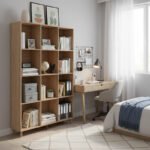 Βιβλιοθήκη FIRENZE pakoworld χρώμα sonoma 107x28,6x178εκ