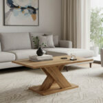 Τραπέζι σαλονιού Solange pakoworld χρώμα sonoma 110x55x47.5εκ