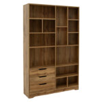 Βιβλιοθήκη Lucinda pakoworld oak 120x29.8x180.5εκ - Image 2