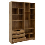 Βιβλιοθήκη Lucinda pakoworld oak 120x29.8x180.5εκ - Image 3