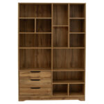 Βιβλιοθήκη Lucinda pakoworld oak 120x29.8x180.5εκ - Image 4