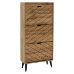 Παπουτσοθήκη Thelma pakoworld 12 ζεύγων oak 60x23.8x131.6εκ - Image 2