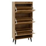 Παπουτσοθήκη Thelma pakoworld 12 ζεύγων oak 60x23.8x131.6εκ - Image 3