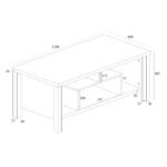 Τραπέζι σαλονιού Tracy pakoworld λευκό-γκρι 120x60x48.5εκ - Image 4