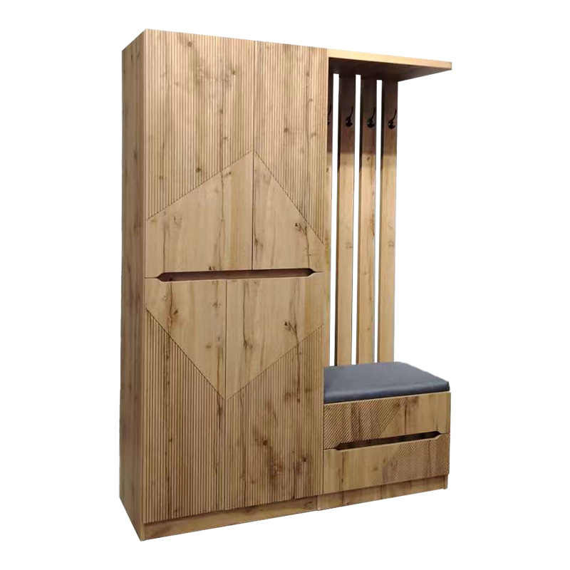 049-000114 Έπιπλο εισόδου Zomie pakoworld σε oak απόχρωση 131x41.5x180.4εκ - Image 1