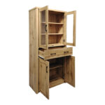 Βιτρίνα-ντουλάπα Nisso pakoworld σε oak απόχρωση 80x40x183.5εκ - Image 3
