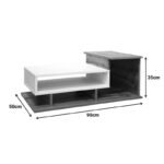 Τραπέζι σαλονιού Nuvele pakoworld γκρι-sonoma 90x50x35εκ - Image 7
