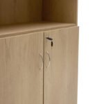 Βιβλιοθήκη γραφείου επαγγελματική Amazon pakoworld χρώμα sonoma 80x40x200εκ - Image 5