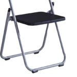 Καρέκλα πτυσσόμενη Daxton pakoworld PP μαύρο-ασημί 49x46.5x73.5εκ - Image 3