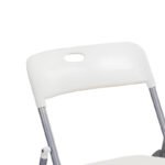 Καρέκλα πτυσσόμενη Daxton pakoworld PP λευκό-ασημί 49x46.5x73.5εκ - Image 3
