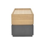 Κομοδίνο Sonlen pakoworld mdf σε sonoma-ανθρακί απόχρωση 60x40x44.5εκ - Image 4