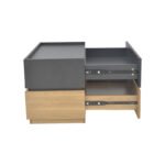 Κομοδίνο Sonlen pakoworld mdf σε sonoma-ανθρακί απόχρωση 60x40x44.5εκ - Image 5