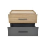 Κομοδίνο Sonlen pakoworld mdf σε sonoma-ανθρακί απόχρωση 60x40x44.5εκ - Image 6
