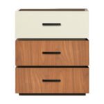 Κομοδίνο Sonlen pakoworld mdf σε καρυδί-μπεζ απόχρωση 60x40x66εκ - Image 3