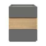 Κομοδίνο Sonlen pakoworld mdf σε sonoma-ανθρακί απόχρωση 60x40x66εκ - Image 3