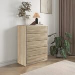 Συρταριέρα Kuanger pakoworld mdf σε φυσική απόχρωση 80x40x109εκ - Image 2