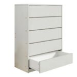 Συρταριέρα Kuanger pakoworld mdf σε λευκή απόχρωση 80x40x109εκ - Image 3
