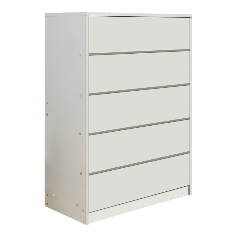 072-000110 Συρταριέρα Kuanger pakoworld mdf σε λευκή απόχρωση 80x40x109εκ - Image 1