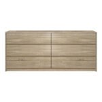 Συρταριέρα Kuanger pakoworld mdf σε φυσική απόχρωση 120x40x70εκ