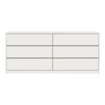 Συρταριέρα Kuanger pakoworld mdf σε λευκή απόχρωση 120x40x70εκ