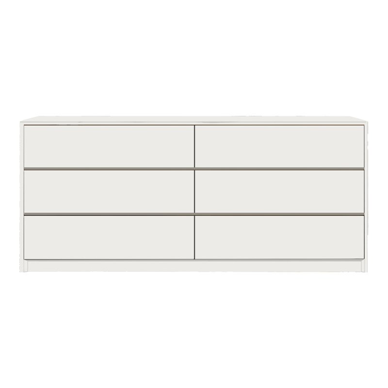 072-000112 Συρταριέρα Kuanger pakoworld mdf σε λευκή απόχρωση 120x40x70εκ - Image 1