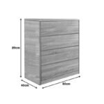 Συρταριέρα Kuanger pakoworld mdf σε φυσική απόχρωση 80x40x89εκ - Image 3