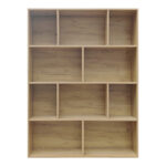 Βιβλιοθήκη Evergin pakoworld mdf σε oak απόχρωση 100x30x135εκ - Image 3