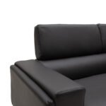 Καναπές Shea pakoworld 3θέσιος pu μαύρο-inox 198x80x87εκ - Image 4