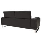 Καναπές Shea pakoworld 3θέσιος pu μαύρο-inox 198x80x87εκ - Image 6