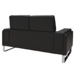 Καναπές Shea pakoworld 2θέσιος pu μαύρο-inox 158x80x87εκ - Image 6